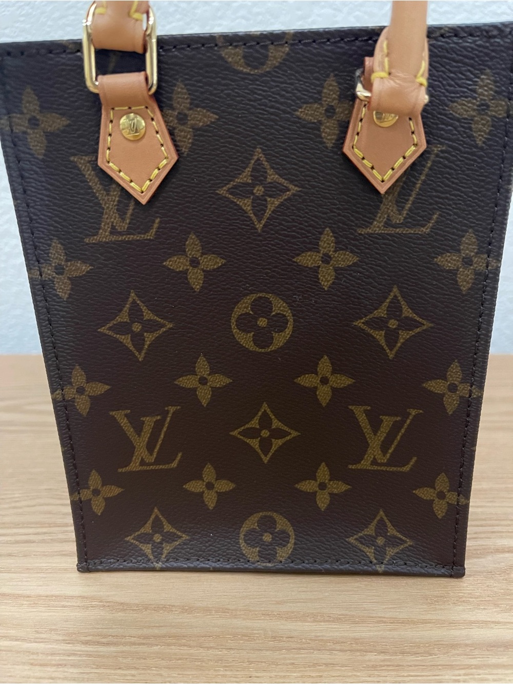 LOUIS VUITTON Petit Sac Plat Crossbody Monogram Canvas Bag Like New - Picture 11 of 14